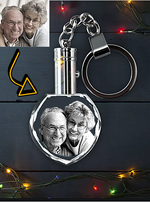 Charger l&#39;image dans la galerie, 3D Crystal light-up Keychain (Heart)
