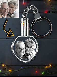 3D Crystal light-up Keychain (Heart)